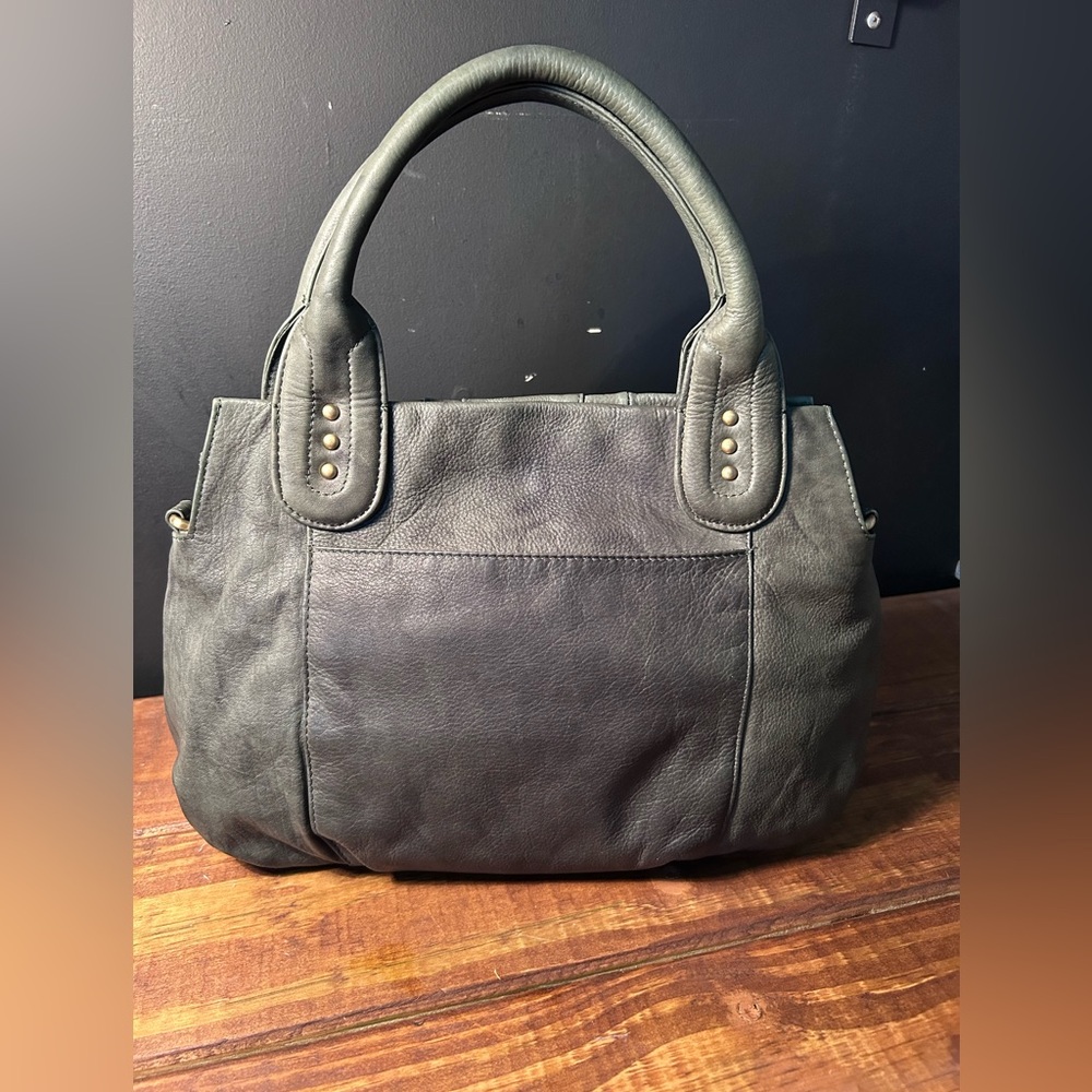 Leather Forest Green Shoulder Bag I Y2K Hobo bag